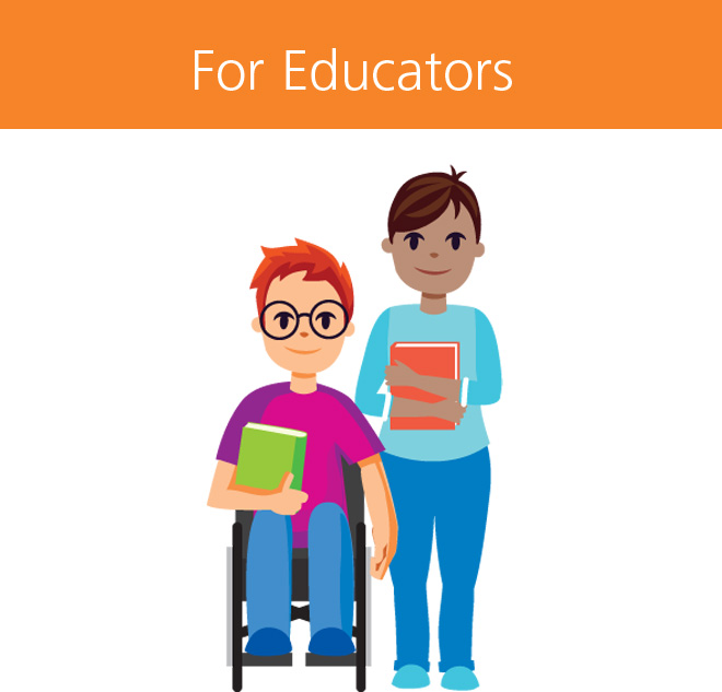 illustration of student and teacher